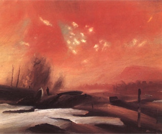 Hermann Knecht &ndash; Landschaft in rot